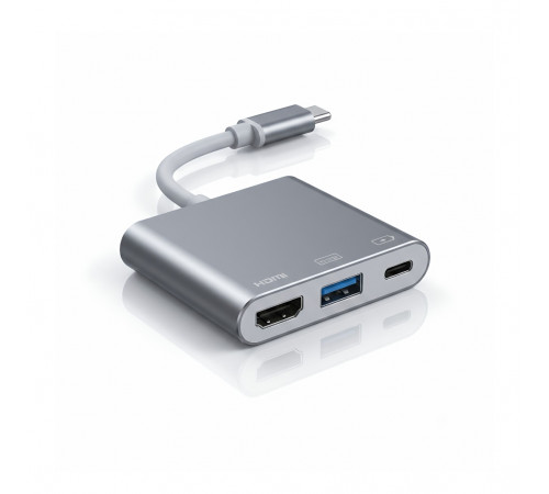 Адаптер USB HUB Type-C | 3 в 1 | HDMI + USB 3.0 + Type-C (PD)